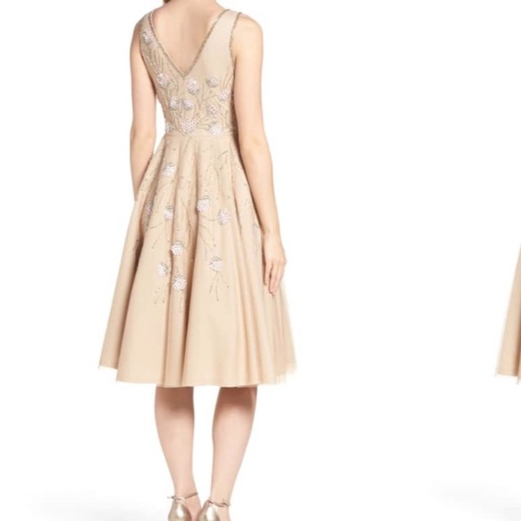 Adrianna Papell beaded floral bloom midi dress - Picture 11 of 15